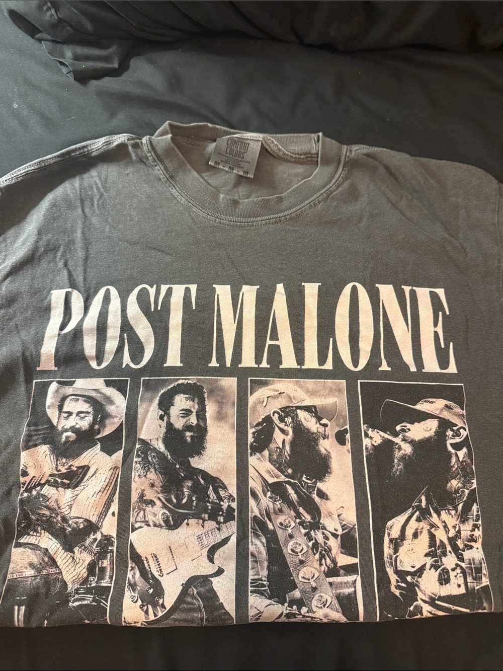 POST MALONE Women’s Graphite Gray Graphic Band Tee